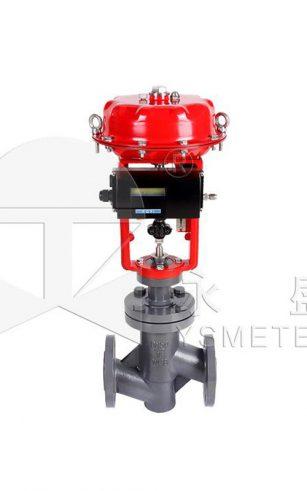Intelligent fluorine-lined single seat control valve